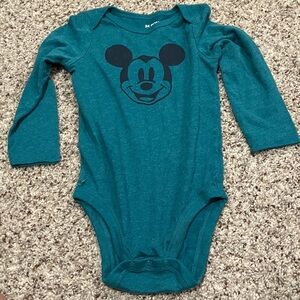Disney Teal Mickey Mouse Bodysuit 24 months